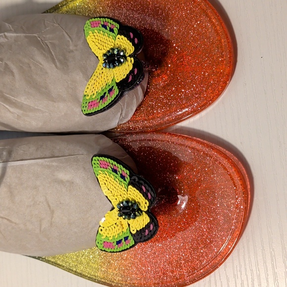 Betsey Johnson NWT Jelly Butterfly Sandals 36/6 - Picture 2 of 7